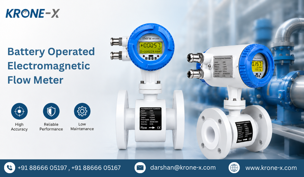 Battery Operated Electromagnetic Flow Meter