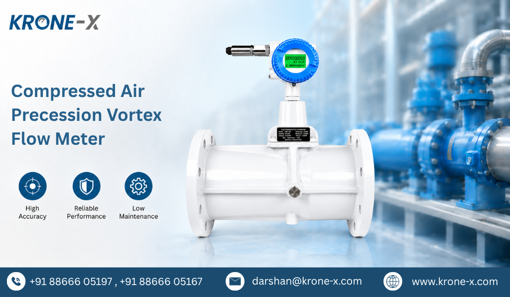 Compressed Air Precession Vortex Flow Meter