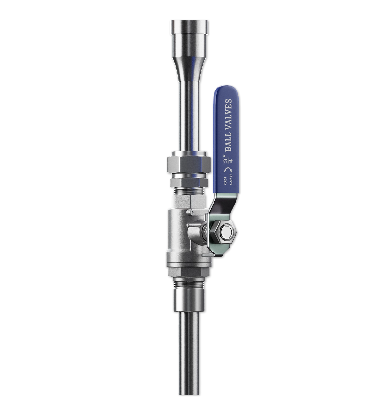 Insertion type thermal mass flow meter