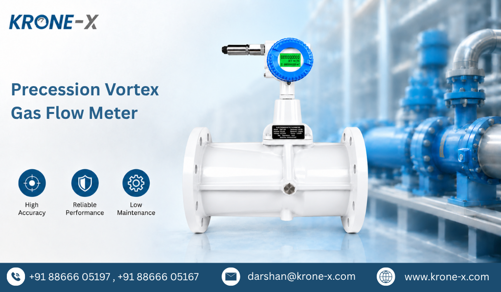 Precession Vortex Gas Flow Meter